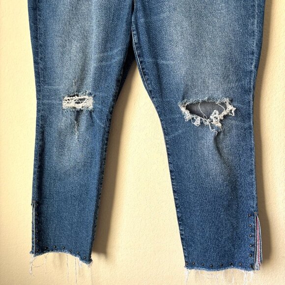 Torrid 18R Straight Classic Denim High-Rise Studded Jeans - Picture 6 of 13